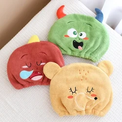 Leuke Cartoon Dieren Kind Haar Handdoek Cap Drooghoed Sneldrogende Microfiber Super Absorptie Haar Twist Kid Badmuts Badkamer