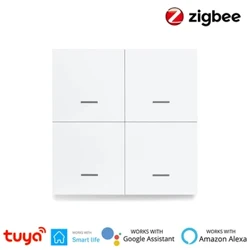 Tuya Smart ZigBee Scene Switch 4 gang 12 Scene Switch Tlačidlový ovládač Smart Life Funguje s 2MQTT a ZigBee Gateway