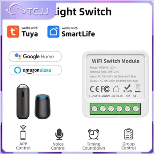 Tuya Wifi 16A Mini Smart Switch 1/2/3/4 Gang Support Modules διακόπτη ελέγχου διπλής κατεύθυνσης με Smart Life Alexa Google Home Yandex Alice