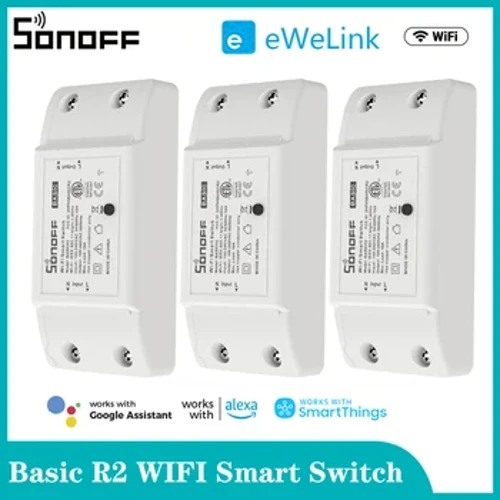 Sonoff Basic R2 Wifi DIY megszakító Smart Switch távirányító Smart Home eWeLink APP Control Működjön az Alexa Google Home segítségével