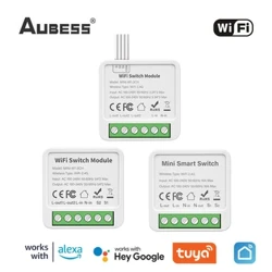 10/16A Tuya WiFi Công Tắc Thông Minh 1/2/3 Băng Đảng Điều Khiển Mini Thông Minh Phá Cuộc Sống Thông Minh Điều Khiển Làm Việc Với alexa Google Home Alice