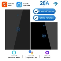 WiFi Smart Boiler Switch 20A 4400w Vattenvärmare Smart Life Tuya APP Fjärrkontroll Kompatibel med Alexa Google Home Automation