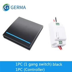 GERMA 1/2/3 gäng 433Mhz smart push Trådlös Switch Light RF Fjärrkontroll 110V 220V Mottagare hem Väggknapp Taklampa