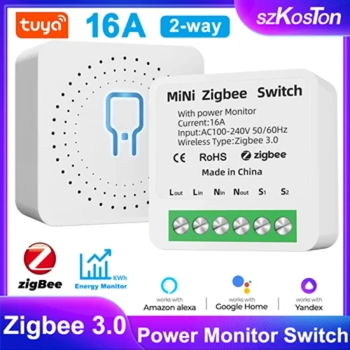 Tuiа ZigBee Smаrt Svitch Pover Monitor 16A Smаrt Life ViFi DII modul Tаjmer Relej Automаtizаcijа Rаd sа Alekа Iаndek Alice Google