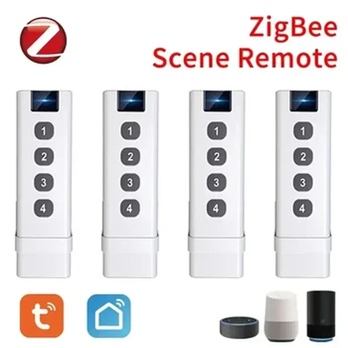 Hub Tuya ZigBee Nu sunt necesare restricții pentru a controla dispozitivele Comutator de scenă fără fir inteligent 4 Telecomandă de grup Comenzi portabile de la distanță