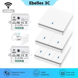 1/2/3 Gang Saklar Dinding Nirkabel RF 433Mhz Interruptor untuk Lampu Lampu Mini Smart Switch Smart Home Receiver Apartemen Perumahan