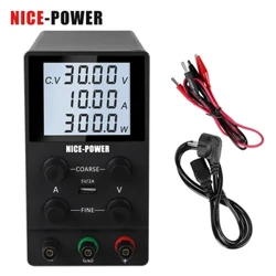 Nice-power USB DC Gereglementeerde Lab Voeding Verstelbare 30V 10A Laboratorium 60V 5A Spanningsregelaar stabilisator Bench Bron DIY