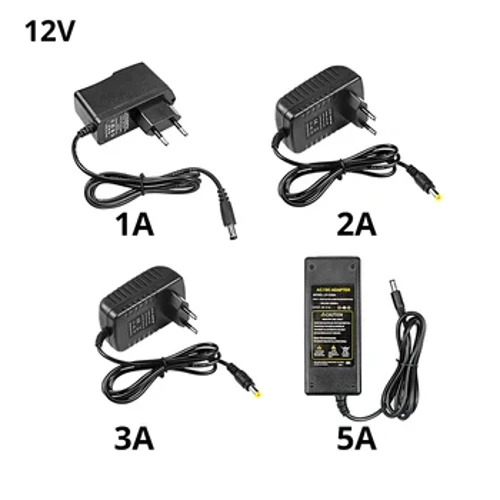 AC 100V-240V na DC 12V Transformátor osvetlenia 1A 2A 3A Elektronický napájací adaptér Konvertor LED ovládač pre LED pásiky Svetlo