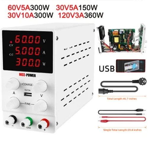 30V 10A 60V 5A DC Lab Alimentatore Regolato Laboratorio Regolabile Regolatore di Tensione Stabilizzatore Banco di Commutazione Sorgente 220V/110V