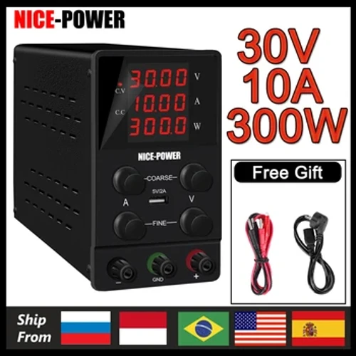 Nice-power USB DC Reguleret Lab Strømforsyning Justerbar 30V 10A Laboratorie 60V 5A Spændingsregulator Stabilisator Bænk Source DIY