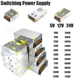 Chuyển Đổi Nguồn Điện 5V 12V DC 24V AC 110V - 220V 5A 10A 15A 20A 25A 30A 40A 50A SMPS Cho Dây Đèn LED Camera Quan Sát Động Cơ