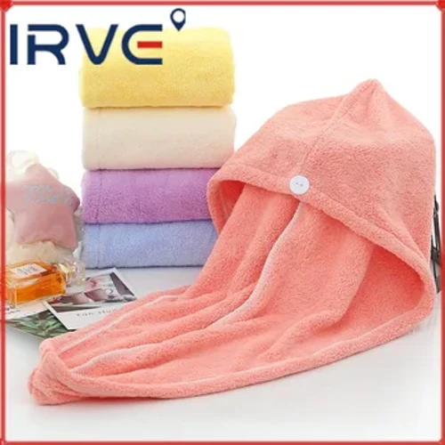Papale lauoho maloo maloo awiwi Wahine Absorbent Coral Wool Head Towel Holoi lauoho Ultra Fine Vit Manoanoa ʻauʻau ʻauʻau Pāpaʻi Kaha