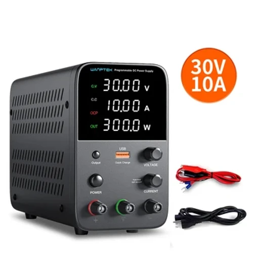 Cyflenwad pŵer DC addasadwy Wanptek 30V 10A cyflenwad pŵer rhaglenadwy labordy 60V 5A cyflenwad pŵer USB larwm cylched byr